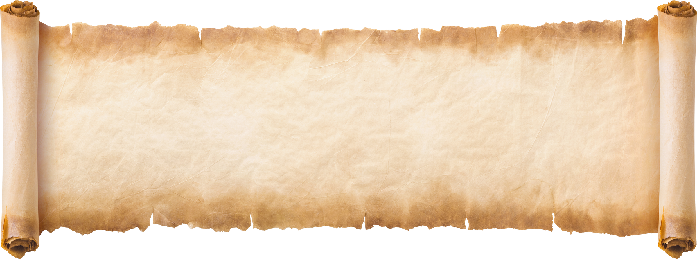 Vintage Parchment Paper Scroll Cutout